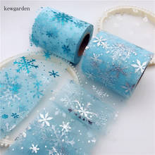 Kewgarden Snowflake Gauze Voile Ribbons 7cm 13cm DIY Hairpin Hair Bowknot Accessories Satin Ribbon Handmade Tape Riband 20 Meter 2024 - buy cheap