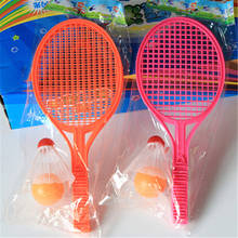 Conjunto de raquete de tênis para bebê, esporte ao ar livre, novidade, badminton, raquete para bebê, crianças, esportes ao ar livre, pais-crianças, brinquedos educacionais, cor aleatória, 1 par 2024 - compre barato