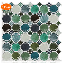10-pieces Waterproof Vinyl Peel and Stick Mosaic Self-Adhesive Tile Backsplash Wall Sticker Home Decorative 2024 - buy cheap
