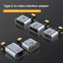 Tipo-C a HDMI DP HD Video convertidor 4K 60Hz HDMI tipo C adaptador para MacBook Samsung S10 S9 Huawei P40 Xiaomi tipo C a RJ45 Vga 2024 - compra barato