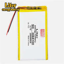 Bateria de lítio polímero de li-po li-ion recarregável, litro 3.7v 2300mah 3065100 para mp3 mp4 2024 - compre barato