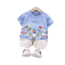 Kids Clothes Suit New Summer Children Fashion Boys Girls Print T Shirt Shorts 2Pcs/sets Baby Toddler Clothing Infant Sportswear 2024 - buy cheap