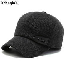 XdanqinX Snapback gorra de invierno de los hombres gorras de béisbol grueso orejeras sombrero protección para los oídos de Deportes de algodón gorra ajustable tamaño de sombrero de papá 2024 - compra barato