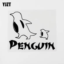 YJZT 13.5CM×11.4CM Cartoon Fun Animal Penguin Vinyl Car Sticker Decal Black/Silver 8C-0505 2024 - buy cheap