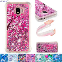 Capa de silicone para samsung galaxyj2 pro 2018, capa com glitter dinâmico e transparente 2024 - compre barato