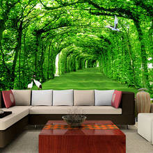 Custom Mural Wallpaper Green Trees Road TV Sofa Backdrop Photo Background Wall Decorations Living Room Modern Pictures Wallpaper 2024 - buy cheap