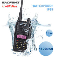Baofeng-radio de comunicação uv9r plus, walkie talkie à prova d'água, 10w, banda dupla, portátil, cd, transmissor fm, dois sentidos 2024 - compre barato