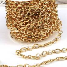 Cadenas de eslabones ovaladas de círculo dorado, 3 metros, para collar DIY, joyería hecha a mano 2024 - compra barato