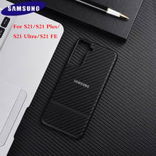 Funda de silicona de fibra de carbono oficial para Samsung Galaxy, carcasa trasera de lujo, protección Ultra S20FE, S21, S20 Plus, S20, S21, Note 20 2024 - compra barato