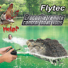 Flytec-barco a Control remoto V005, barco de carreras eléctrico de 2,4G para piscinas con simulación de cabeza de cocodrilo, juguete de parodia 2024 - compra barato