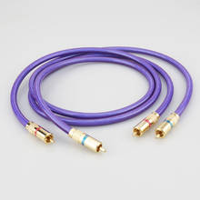 Par de cables de conexión de audio Van den Hul MC-SILVER IT 65 RCA, con enchufe RCA chapado en oro 2024 - compra barato