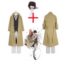 2020 New Anime Bungo Stray Dogs Cosplay Costume Wig Osamu Dazai Cosplay Costume Armed Detective Agency Member Uniform Full Set 2024 - buy cheap