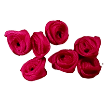 HL 100pcs Handmade Fushia Ribbon Rose Flowers Wedding Decoration DIY Crafts Apparel Accessories Sewing Appliques  15MM A654 2024 - buy cheap