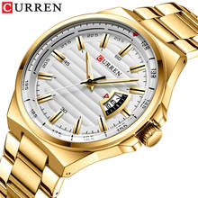 El mejor reloj de cuarzo de marca de lujo Curren 8375, reloj de pulsera de acero inoxidable, reloj de pulsera de estilo moderno, reloj de hombre con fecha automática 2024 - compra barato