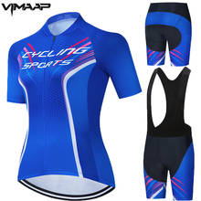 Vimaap conjunto roupa de ciclismo feminina, camisas respiráveis de ciclismo mountain bike roupas de bicicleta mountian roupas de verão 2024 - compre barato