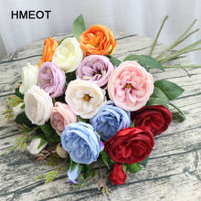 Toronto artificial 3Heads Roses Flowers Artificial Plants Decorative Silk Flowers For Wedding Home Party Decoration fake plants 2024 - buy cheap