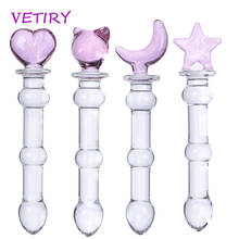 VETIRY Glass Dildo Fake Penis Anal Beads Butt Plug Vaginal and Anal Stimulation Anal Plug Sex Toys for Women Men Sex Products 2024 - buy cheap