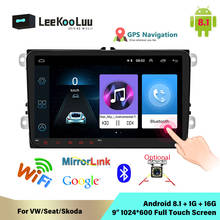 LeeKooLuu-Radio Multimedia con GPS para coche, Radio con Android 8,1, 9 pulgadas, 2 Din, para VW/Volkswagen, Skoda, Octavia, Golf 5, 6, Touran, Passat B, Jetta, Polo 2024 - compra barato