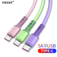 5A USB Type C Cable Liquid Silicone Soft Data Cord Fast Charging For  Samsung Huawei P30 Android Mobile Phone USB-C Cable Charge 2024 - buy cheap