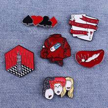 Red Pin Badge Punk Accessories Anime Decoration Clothes Lapel Pin Jewelry Brooches Gift Metal Pins For Clothes Icons Brooch Pin 2024 - buy cheap