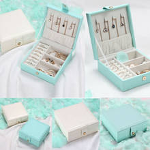 Portable PU Leather Jewelry Box Single Layer Storage Box Organizer Necklace Bracelet Earring Ornaments Case Holder 2021 2024 - buy cheap
