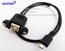 NCHTEK Micro USB 5pin Male to USB B Female Panel Mount Type Cable with Screws 50CM/Free shipping/2PCS 2024 - buy cheap
