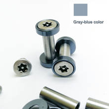 Серо-голубые винты TORX 1, Ручка ножа из нержавеющей стали, 7-25 мм, подходит для отверстия 5 мм 2024 - купить недорого