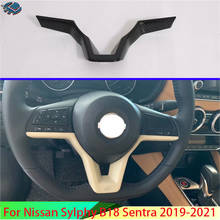 Embellecedor de bisel para volante de coche, accesorios de fibra de carbono para Nissan Sylphy B18 Sentra 2019 2020 2024 - compra barato