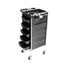 5-Tiers Hairdresser Beauty Storage Trolley Flexible Rollers Black Ideal for Placement Hair Beauty Tools[US-Stock] 2024 - buy cheap