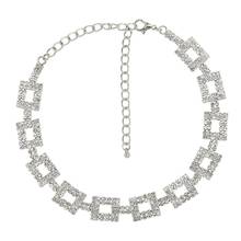 Fashion Shiny Rhinestone Sexy Choker Necklace For Women Jewelry Accessories Maxi  Ladys' Trendy Short Statement Necklace 2024 - buy cheap