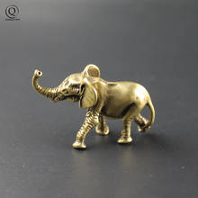 Chaveiros de bronze antigo, chaveiro com pingente de elefante, retrô, pequenos ornamentos artesanais, decoração de mesa de cobre, berloque, acessórios faça-você-mesmo 2024 - compre barato