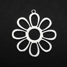 5pcs/lot 100% Stainless Steel 20x31mm Sun Flower DIY Charm Pendant Wholesale Jewelry Bracelet Making Charms Top Quality Necklace 2024 - buy cheap