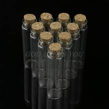 10 Pcs 20ml 22*80mm Empty Tiny Small Clear Cork Message Glass Bottles Vials Drop Shipping 2024 - buy cheap