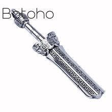 100% s925 pingente de prata esterlina moda criativa taotie espada quebrada pingente masculino retro thai prata artesanato jóias 2024 - compre barato
