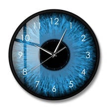 Странно макро рептилии глазного яблока глаз дизайн дома Декор часы с голубыми глазами Ирис Opticianry настенные часы глаз доктор офтальмологии подарки 2024 - купить недорого