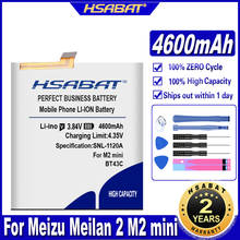 Hsabat 4600mah bateria para meizu meilan 2 m2 mini m2mini frete grátis + número de rastreamento bt43c 2024 - compre barato