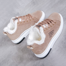 2021 Winter Women Shoes Warm Fur Plush Lady Casual Shoes Lace Up Fashion Sneakers Platform Snow Boots Big Size 40 2024 - buy cheap