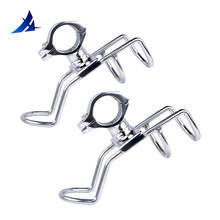 2 PCS 316 Stainless steel Rail Mounted Clamp on Rod Holder Double Wire Stainless Steel for Fishing Boat Kayak Boat Accessories 2024 - buy cheap