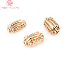 (3117)10PCS 11x7.3MM 24K Champagne Gold Color Plated Brass Spacer Beads Bracelet Beads High Quality Diy Jewelry Accessories 2024 - buy cheap