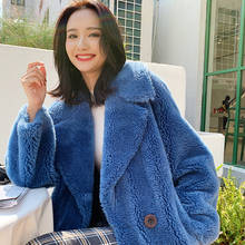 Winter Women Real Coat Warm Lamb Fur Jacket Korean Woolen Overcoat Windebreaker Abrigos Mujer Invierno 2020 MK428 YY690 2024 - buy cheap