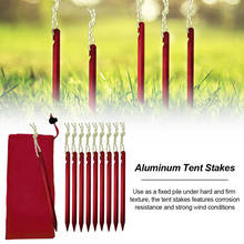 10pcs Tent Peg Nail Aluminium Alloy Stake with Rope Stake Camping Hiking Equipment Outdoor Traveling Tent Accessories 2024 - buy cheap