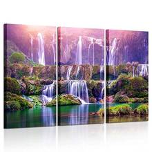 3 peças pintura cascata buraco paisagem natural 5d faça você mesmo bordado com diamante completo quadrado broca redonda mosaico arte para casa, 2024 - compre barato