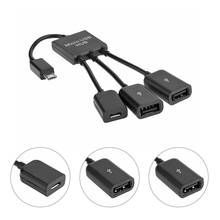 Adaptador 3 em 1 otg micro usb, cabo para carregamento e transferência de energia, acessórios para laptop e samsung note 2, i9100, i9300, xoom a500 2024 - compre barato