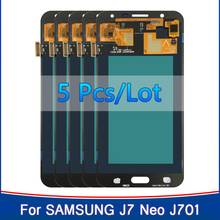 5PCS 100% original LCD For Samsung Galaxy J7 neo J701 J701F J701M OLED LCD Display Touch Digitizer Screen Brightness Adjustment 2024 - buy cheap