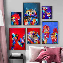 Wall Art Canvas Painting Abstract Oil Painting Lion Owl Rooster Nordic Posters And Prints Wall Pictures For Living Room Decor 2024 - buy cheap