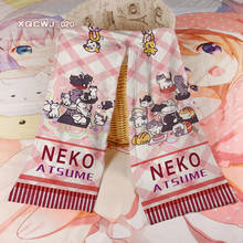 Neko Atsume Fashion Anime Scarf Warm Winter Cartoon Scarves Soft Wrap Winter Neckerchief Unisex New Gifts 2024 - buy cheap