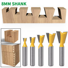 1PC 8MM Shank Milling Cutter Wood Carving Dovetail Joint Router Bits Set 14 Degree Woodworking Engraving Bit Milling Cutter Wood 2024 - buy cheap