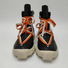 Botas de cuero para hombre, botines de suela gruesa con plataforma, zapatos de Tractor, color negro, 16 #25/10d50 2024 - compra barato