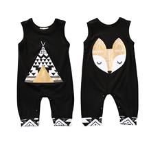 2020 New Fall Autumn 0-24M Infant Baby Boys Girls Tent/Fox Sleeveless Rompers Long Pants Jumpsuit Toddler Kids Clothes Outfits 2024 - buy cheap