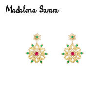 MADALENA SARARA AAA Cubic Zirconia Women Earrings Korean Style Vintage Drop Stone Pendant Earring 2024 - buy cheap